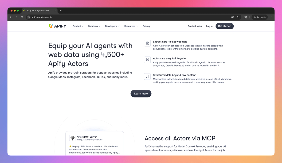 Apify screenshot #2