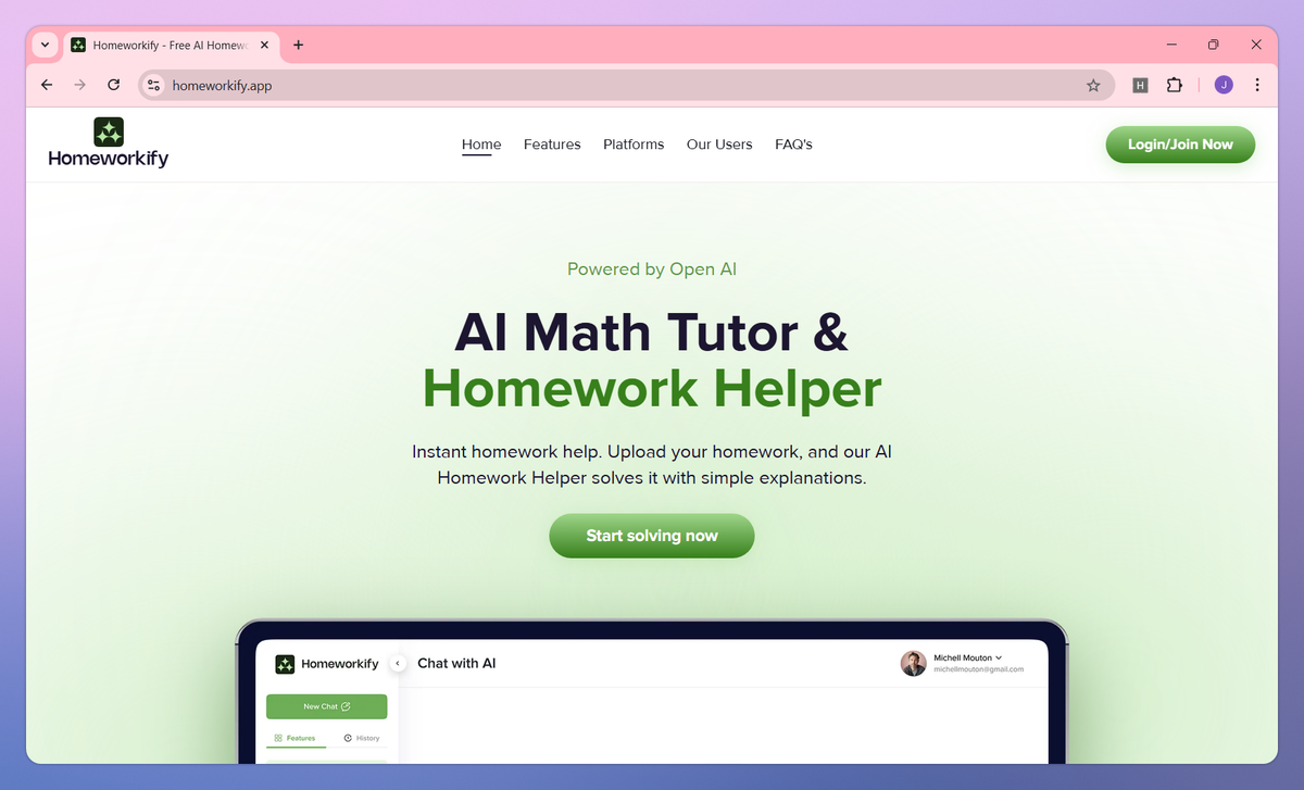 Homeworkify screenshot #1