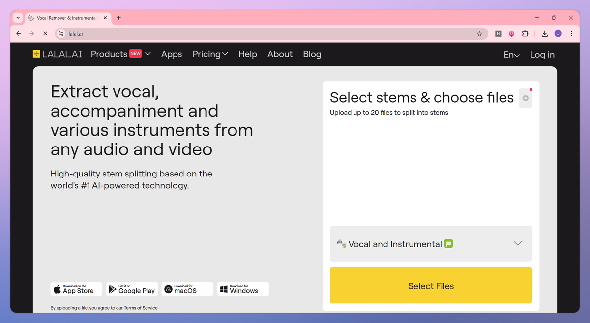 LALAL.AI screenshot #1