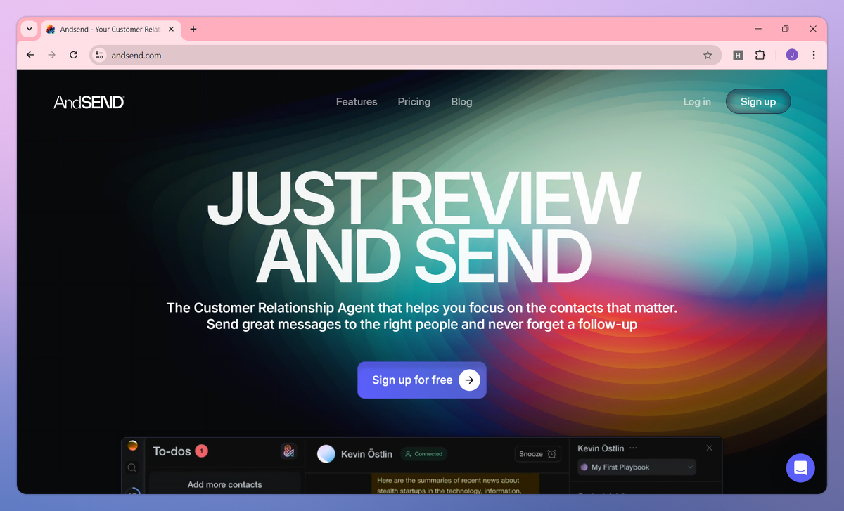 Andsend screenshot #1