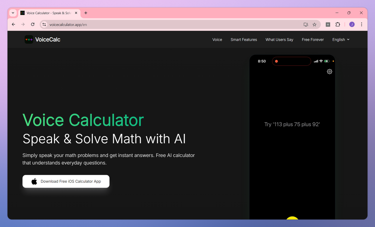 Voice Calculator screenshot #1
