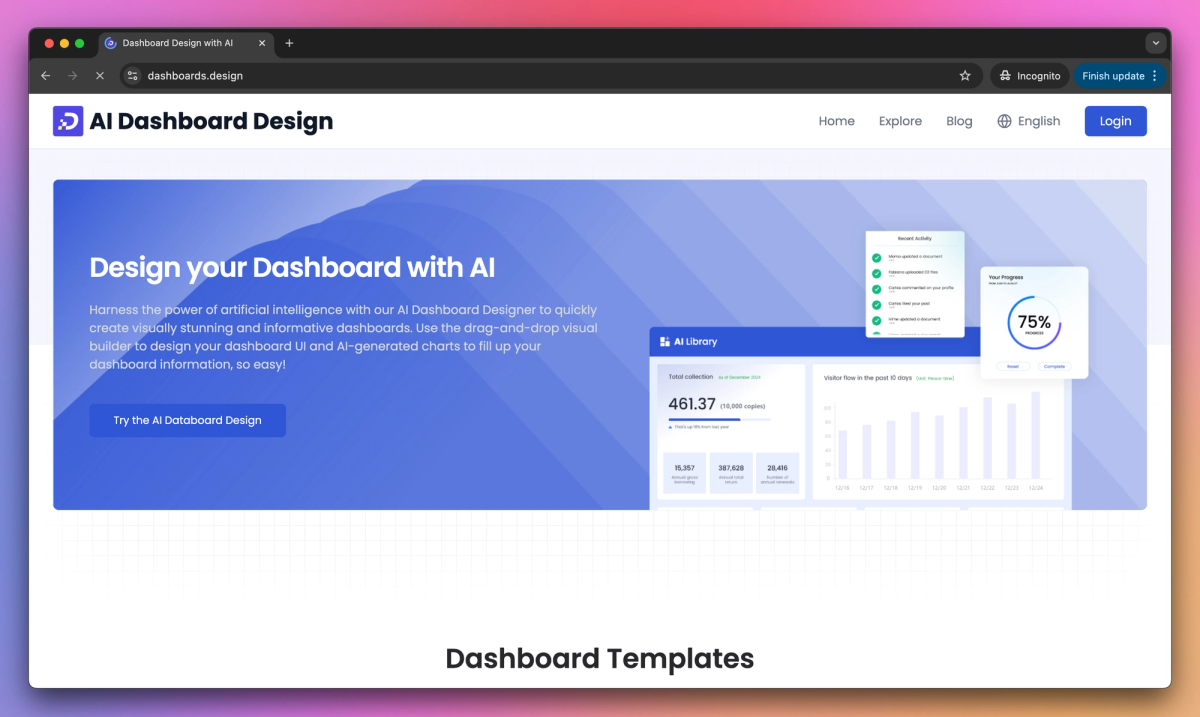 AI Dashboard Design screenshot #1