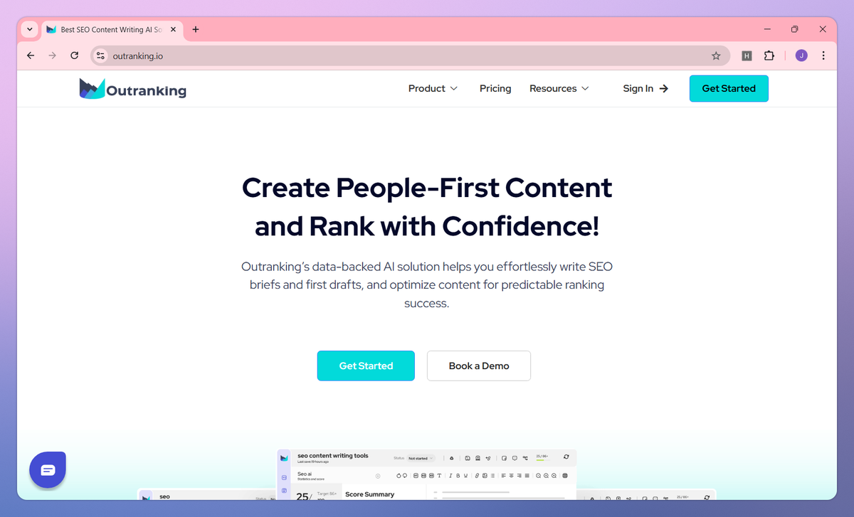 Outranking screenshot #1