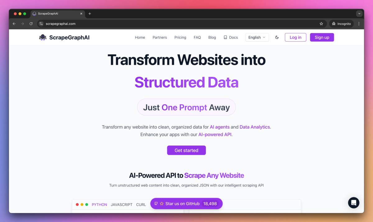 ScrapeGraphAI screenshot #1