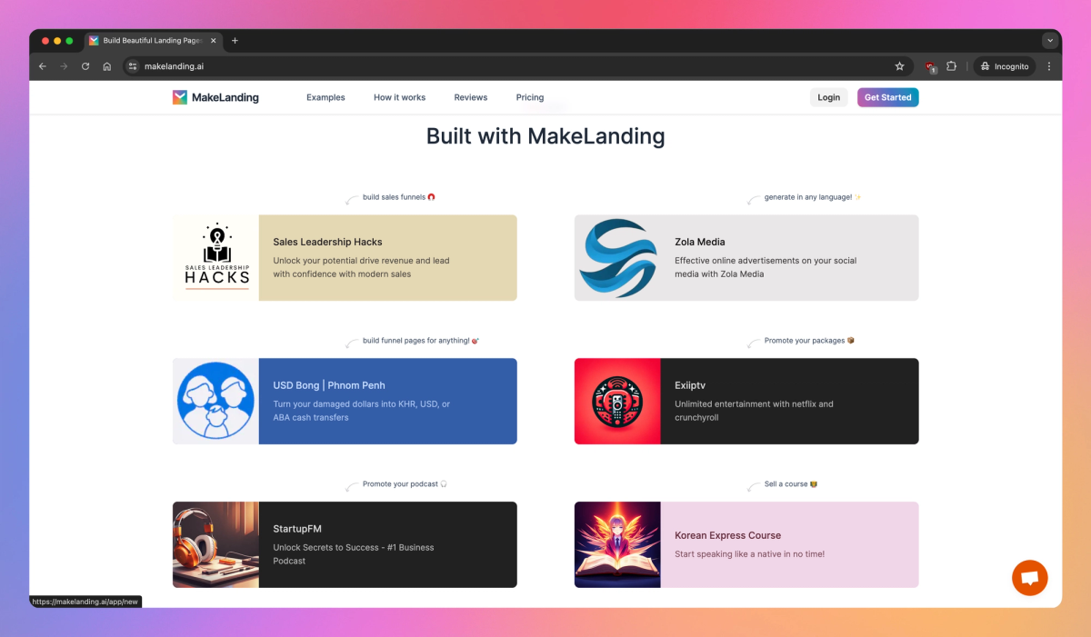 MakeLanding AI screenshot #2