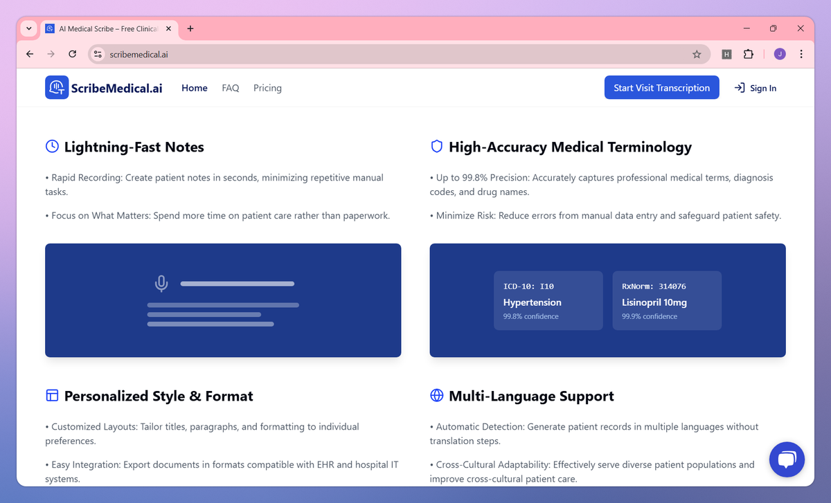 ScribeMedical.ai screenshot #2