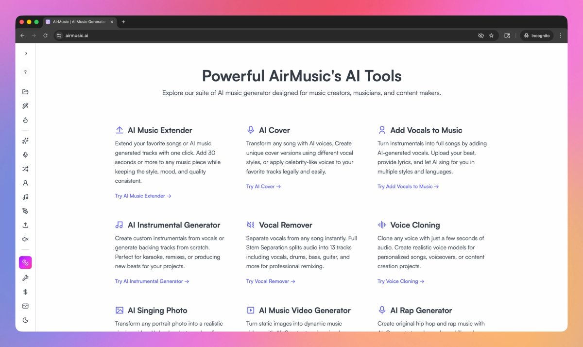 AirMusic screenshot #2