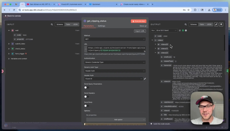 HTTP request for clipping status