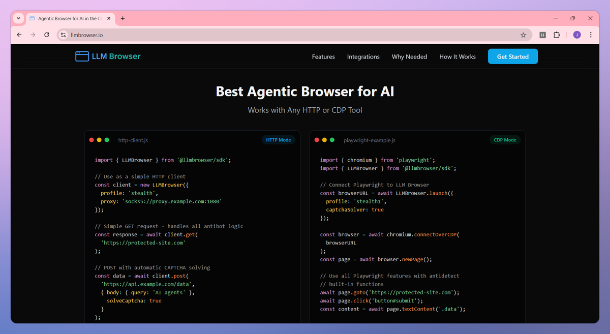 LLM Browser screenshot #2