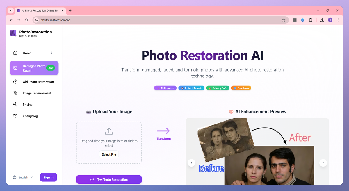 Photo Restoration AI screenshot #1