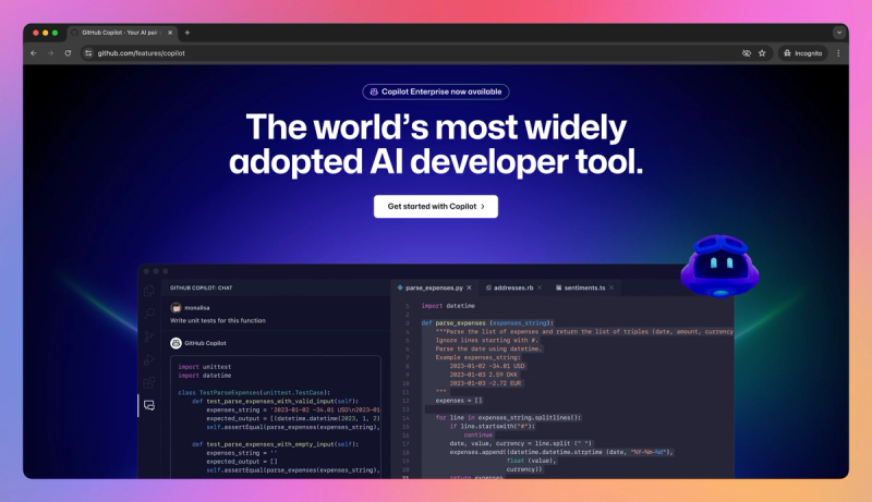 GitHub Copilot product screenshot
