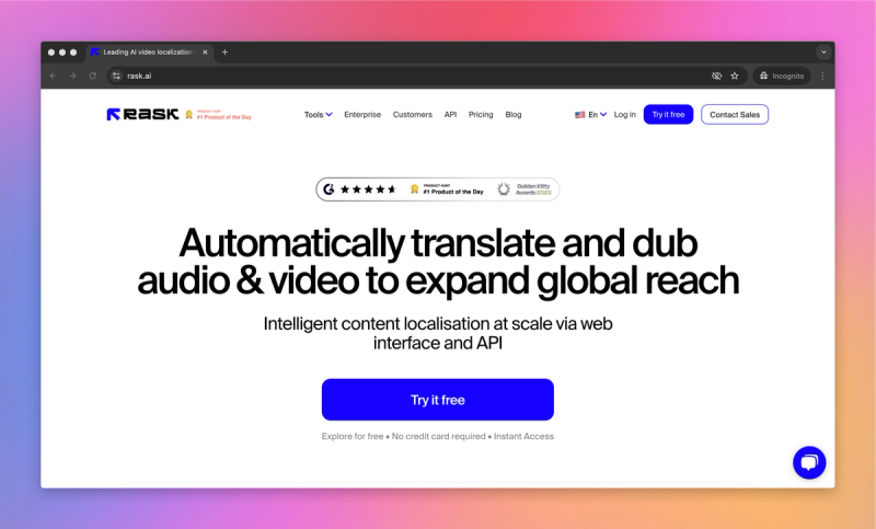 Rask AI product screenshot