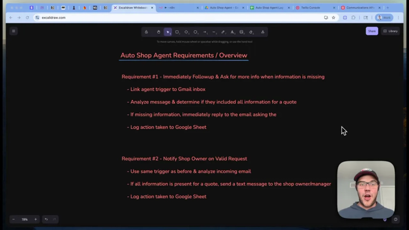 Auto Shop and then Gmail Agent System Overview.
