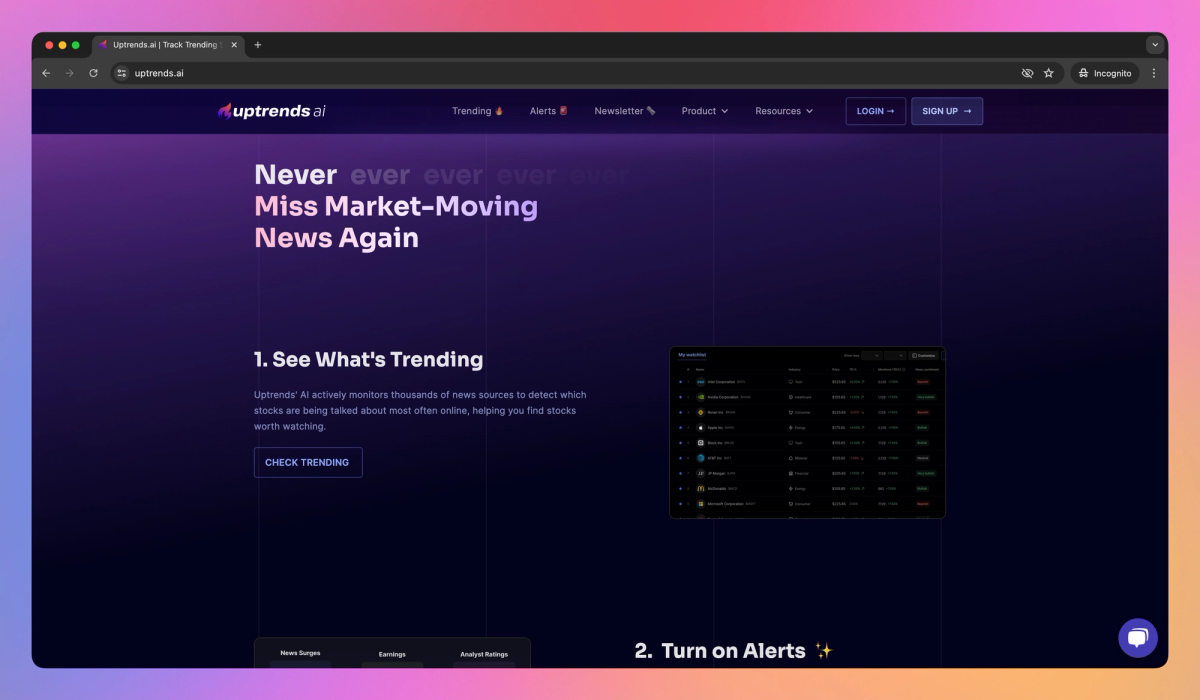 Uptrends.ai screenshot #2