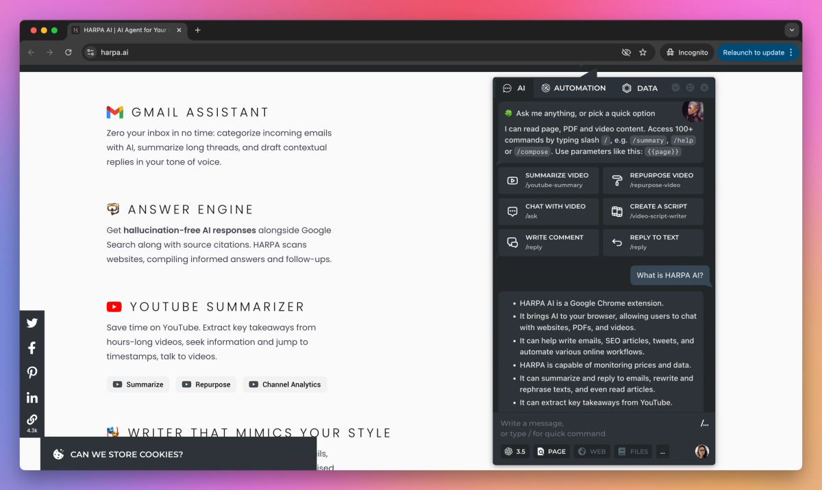 Harpa AI screenshot #2