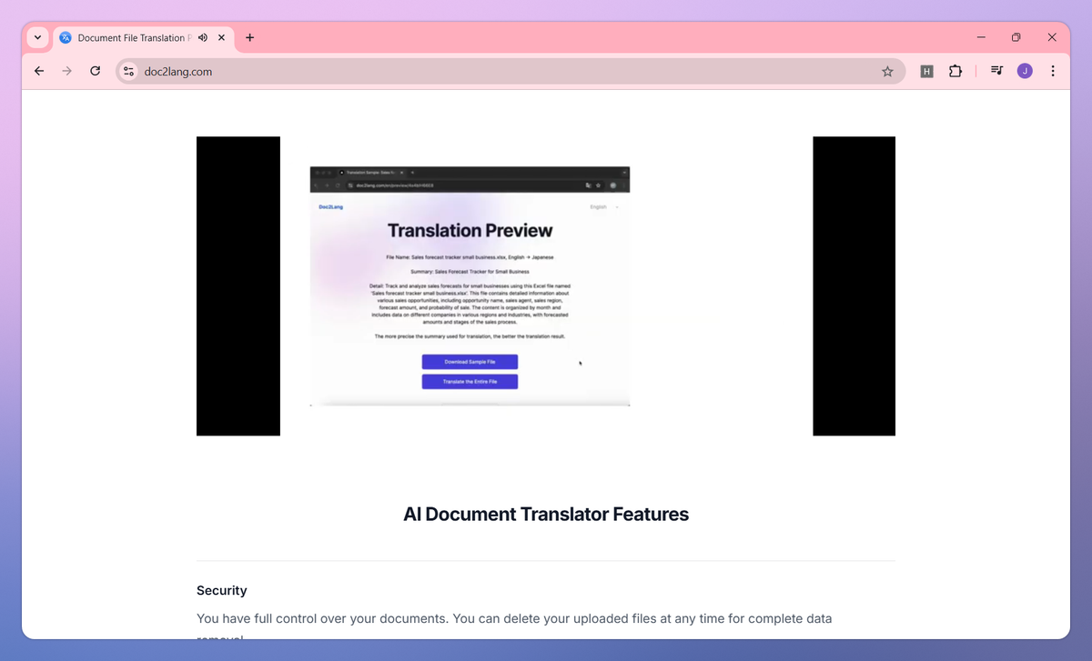Doc2Lang screenshot #2