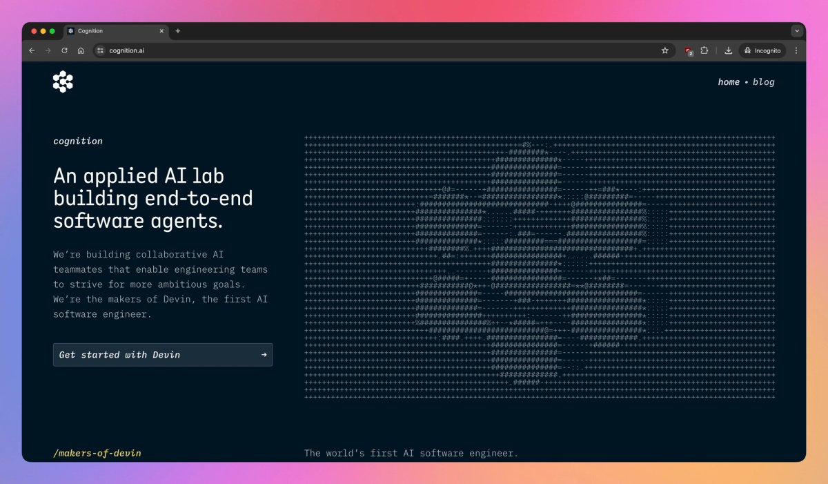 Cognition AI (Devin) screenshot
