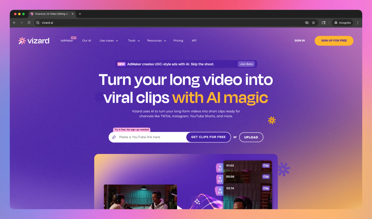 Vizard.ai screenshot #1