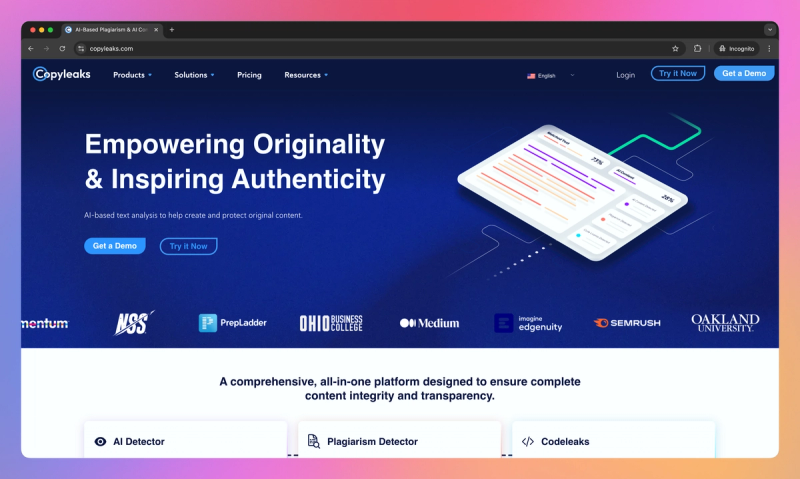 Copyleaks product screenshot
