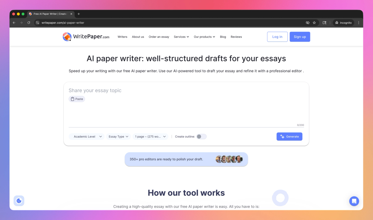 WritePaper AI Paper Writer screenshot #1