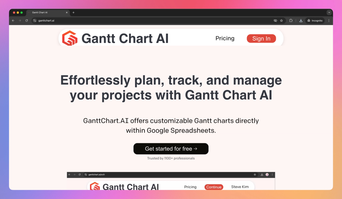 Gantt Chart AI screenshot #1