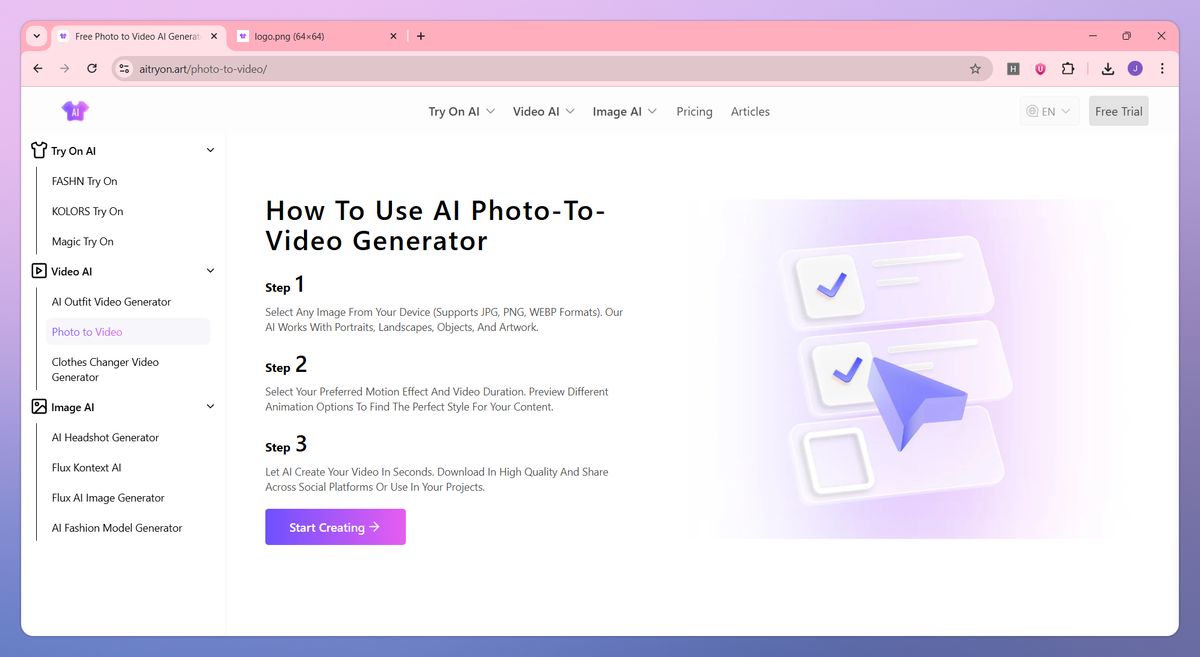 AI Tryon Photo to Video screenshot #2
