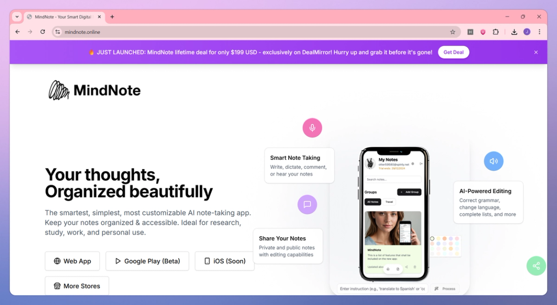Mind Note App MindNote Features, Pricing, and Alternatives | AI Tools