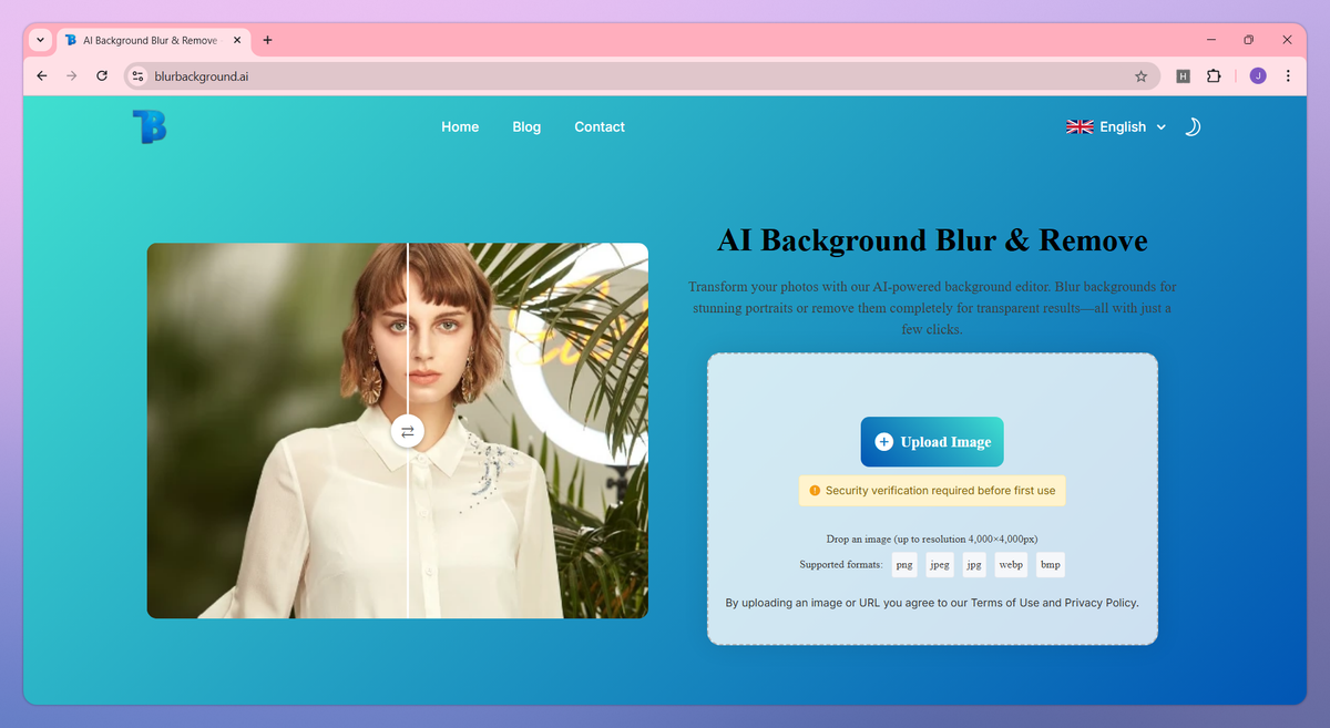 BlurBackground.ai screenshot #1