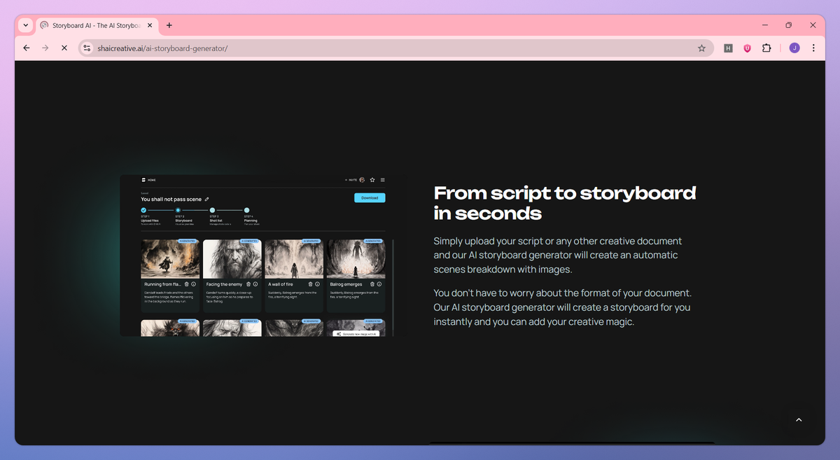 Storyboard AI screenshot #2