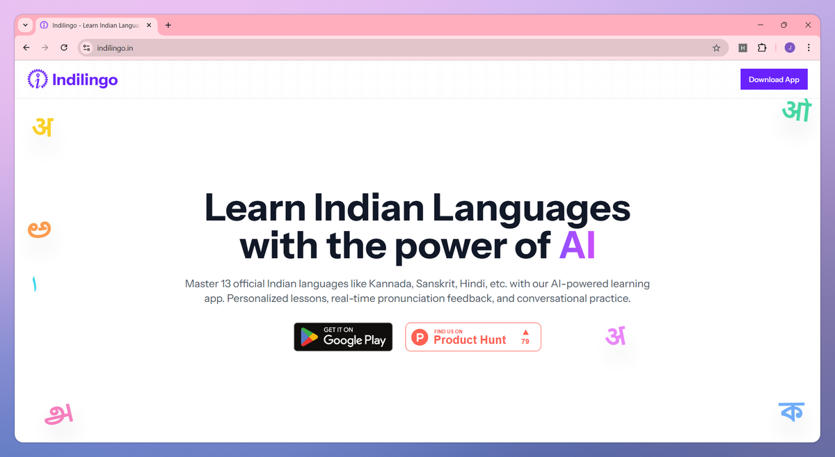 Indilingo screenshot #1