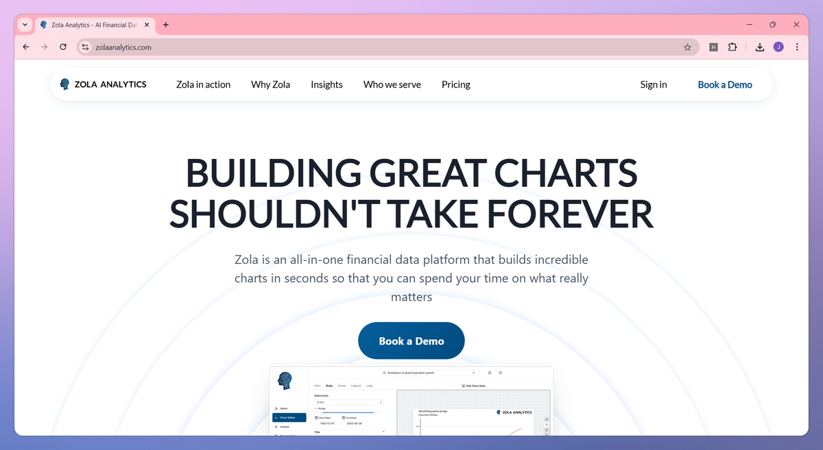 Zola Analytics screenshot #1