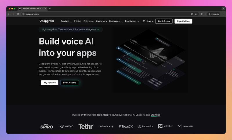 Deepgram product screenshot