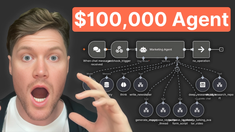 This AI Agent Runs My $100K Media Company (free n8n template)
