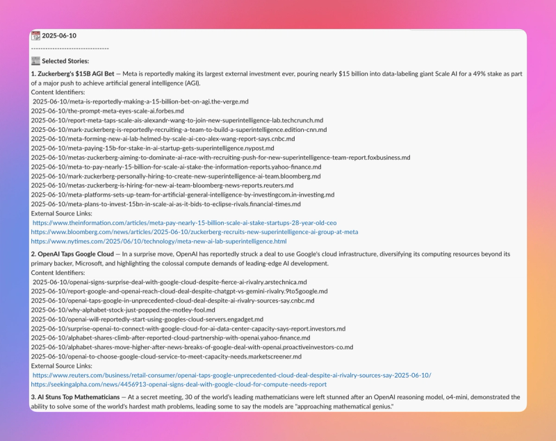 Top AI selected stories