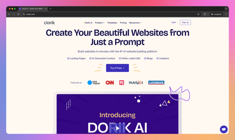 Dorik product screenshot