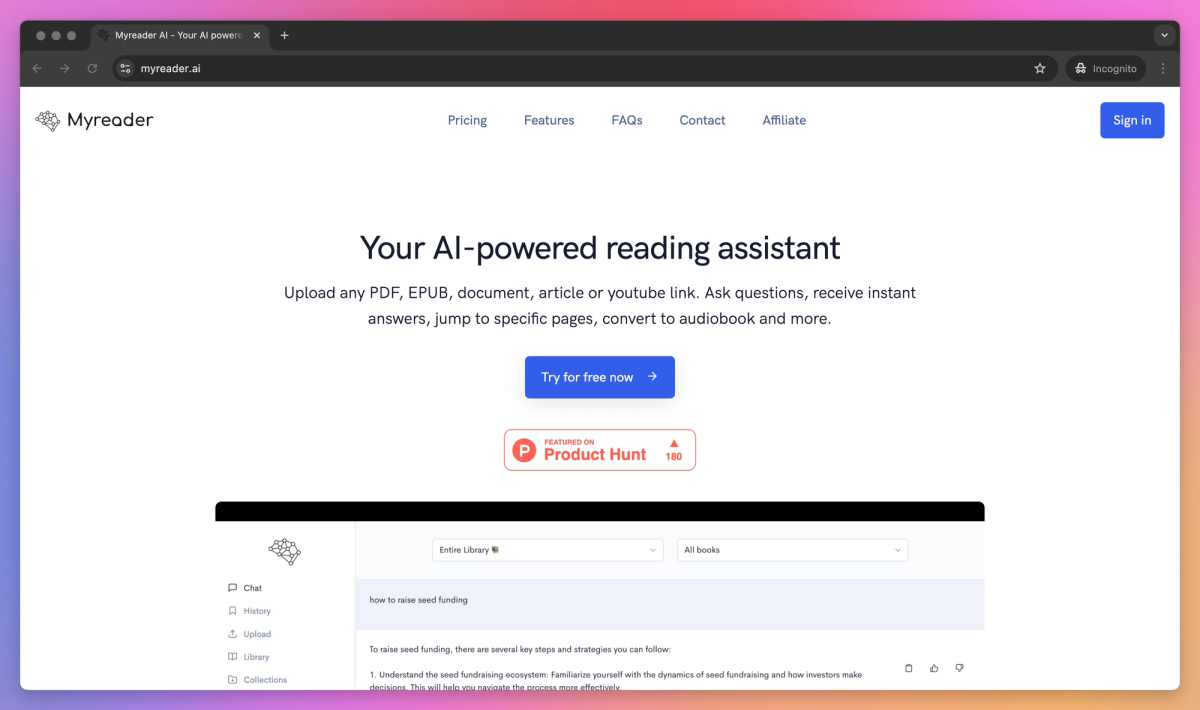 Myreader AI screenshot #1