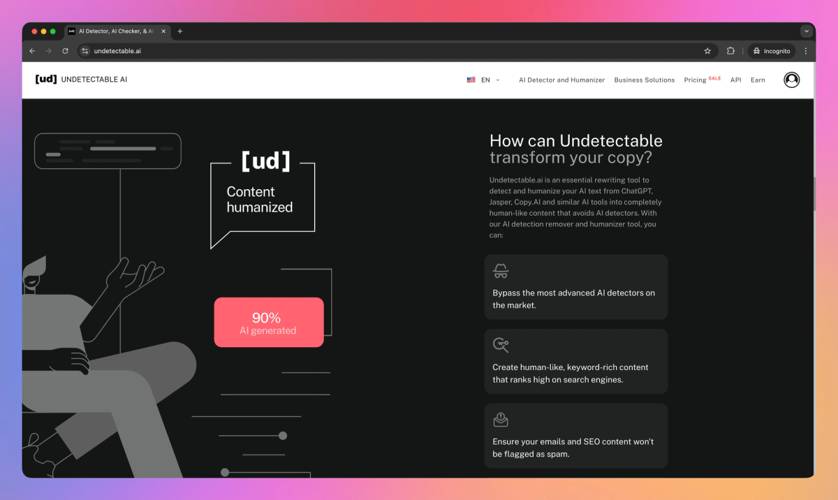 Undetectable.AI screenshot #2