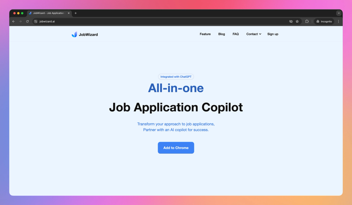 JobWizard screenshot #1