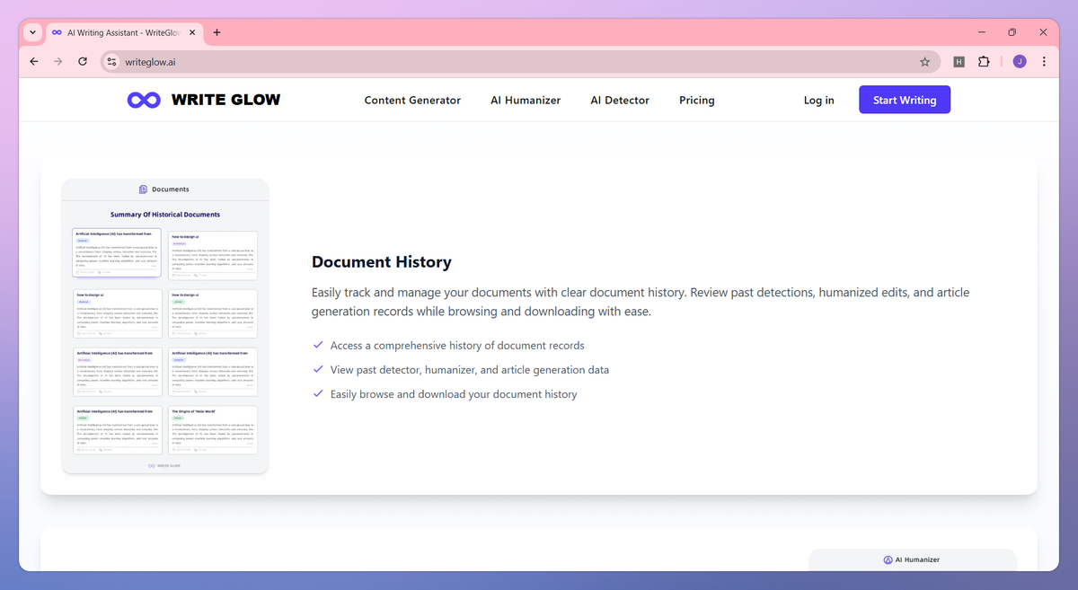 WriteGlow screenshot #3