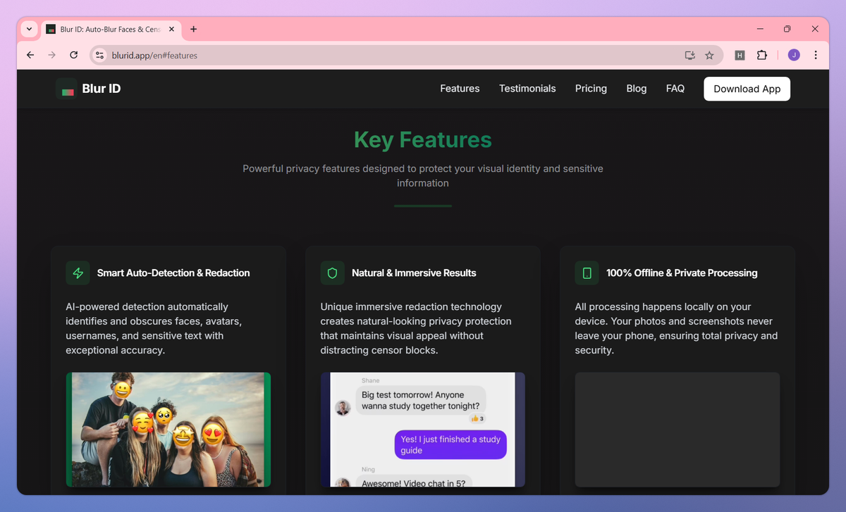 Blur ID screenshot #2