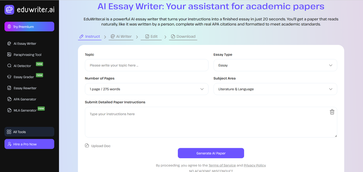 EduWriter.ai screenshot #1
