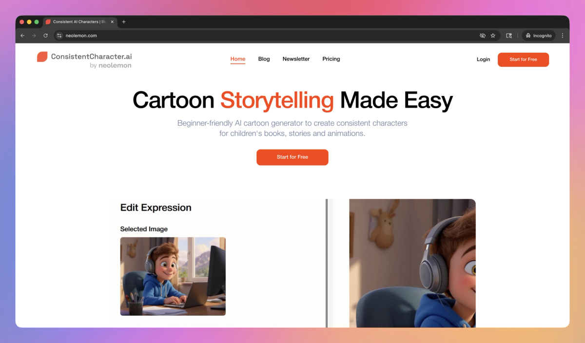 Consistent Character AI screenshot #1