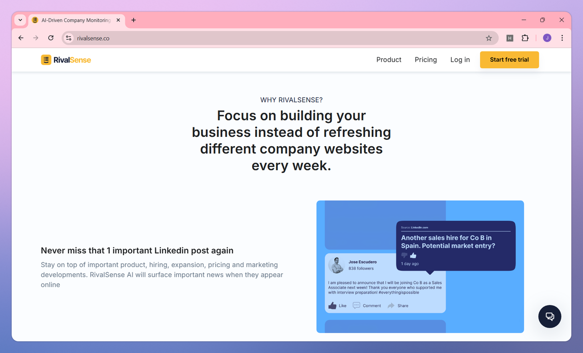 RivalSense screenshot #2