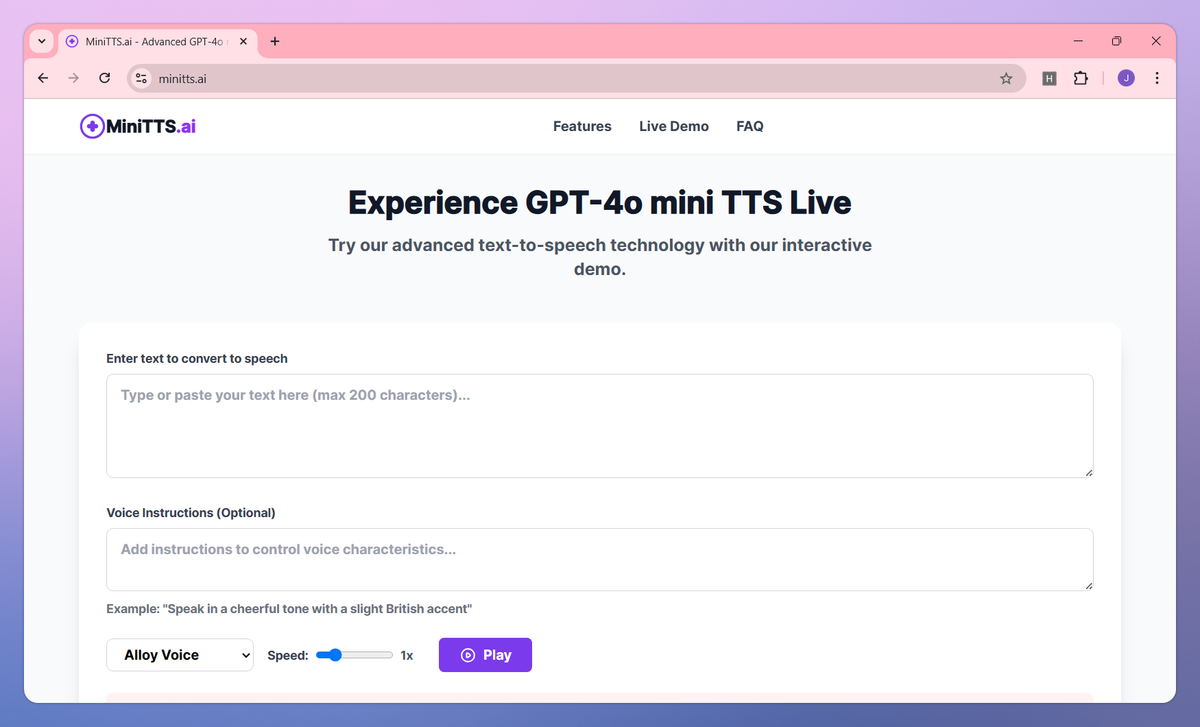 MiniTTS.ai screenshot #2