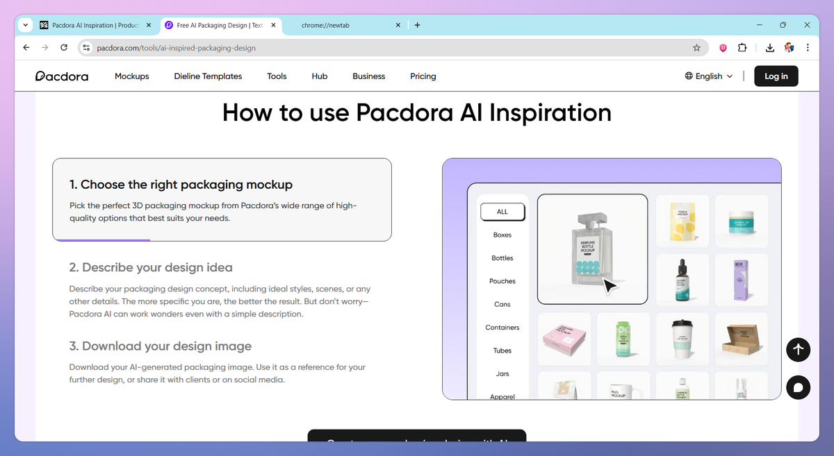 Pacdora AI Inspiration screenshot #3