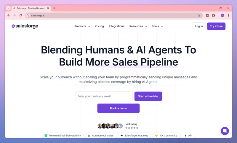 Salesforge product screenshot