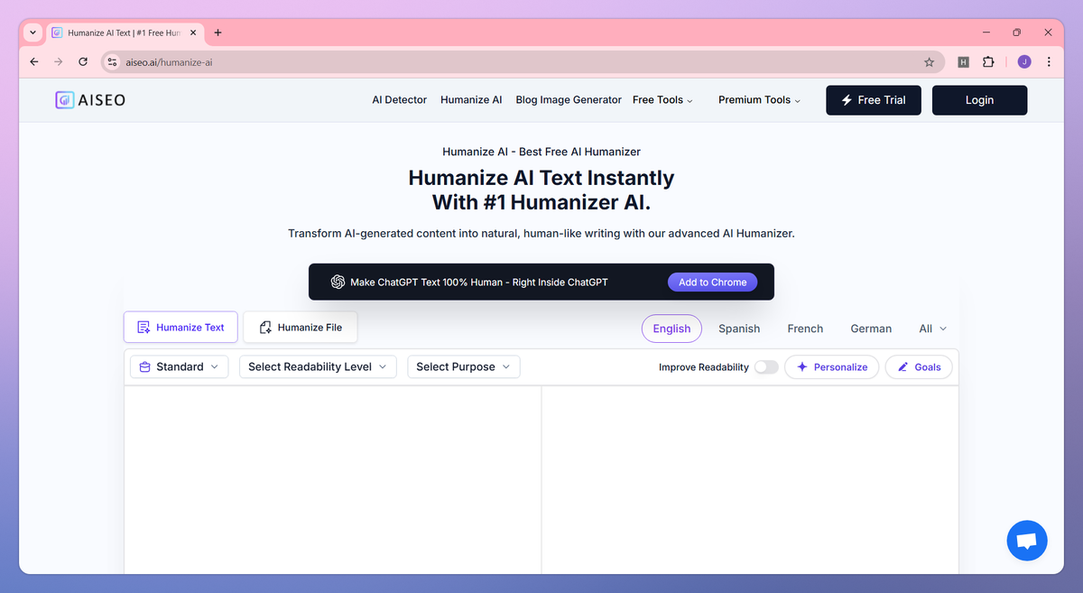 Humanize AI screenshot #1