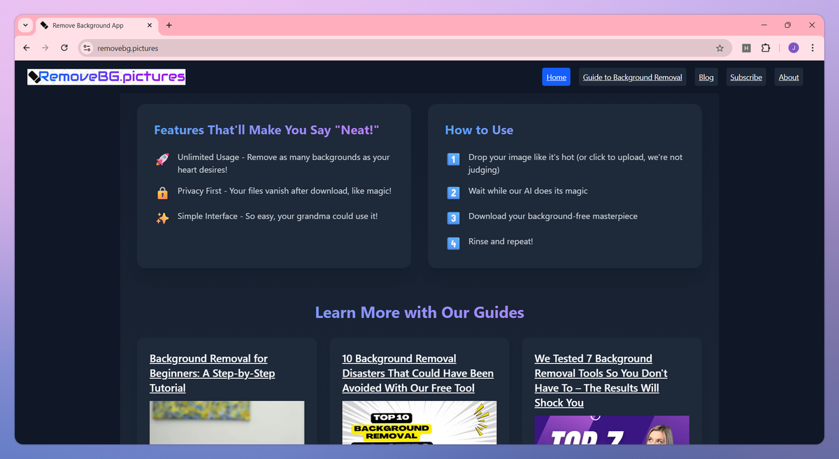 RemoveBG.pictures screenshot #2