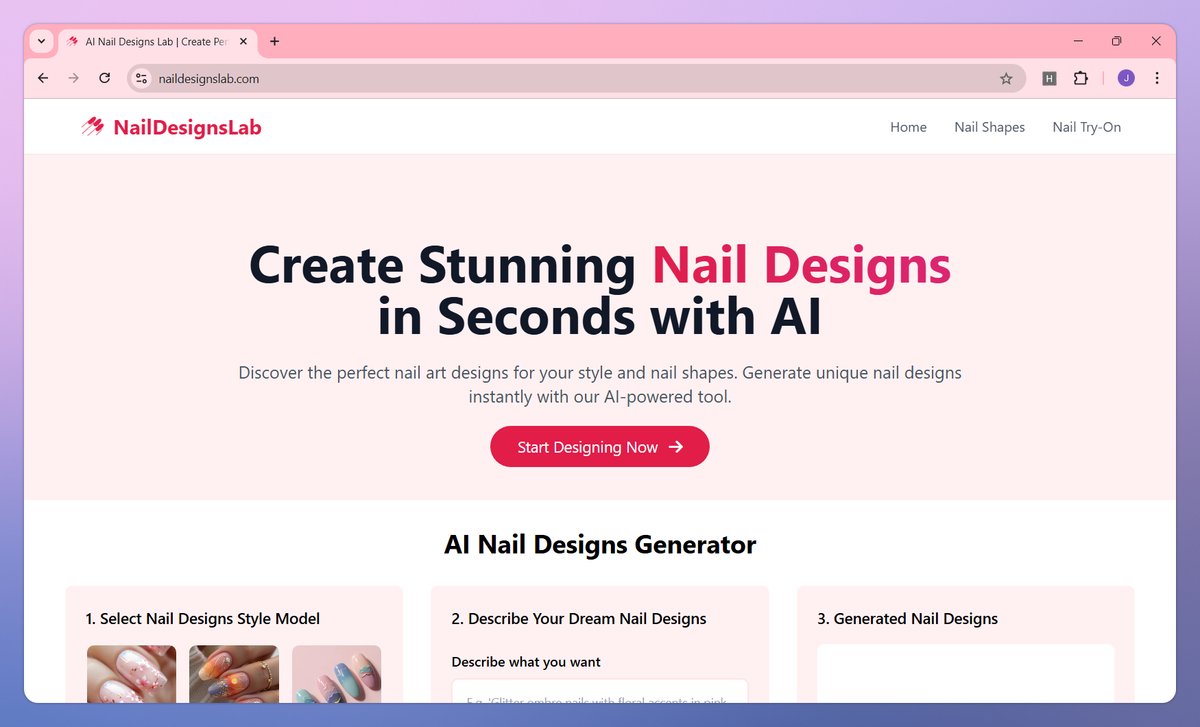 AI Nail Designs Lab screenshot #1