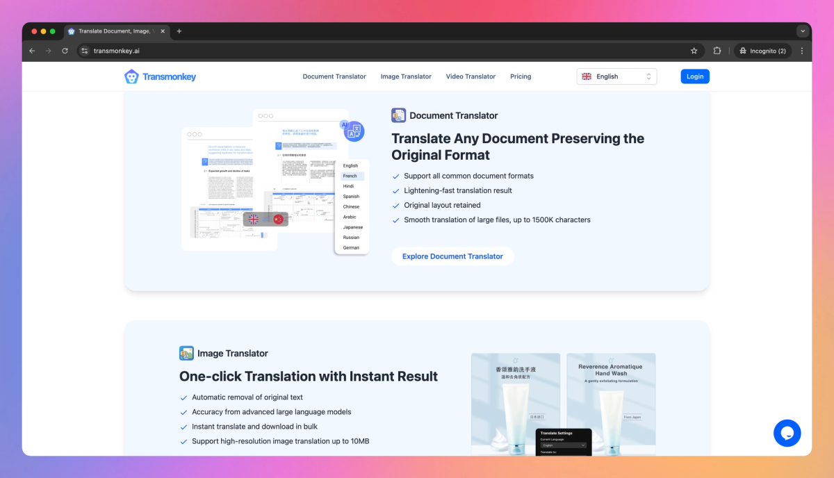 Transmonkey screenshot #2
